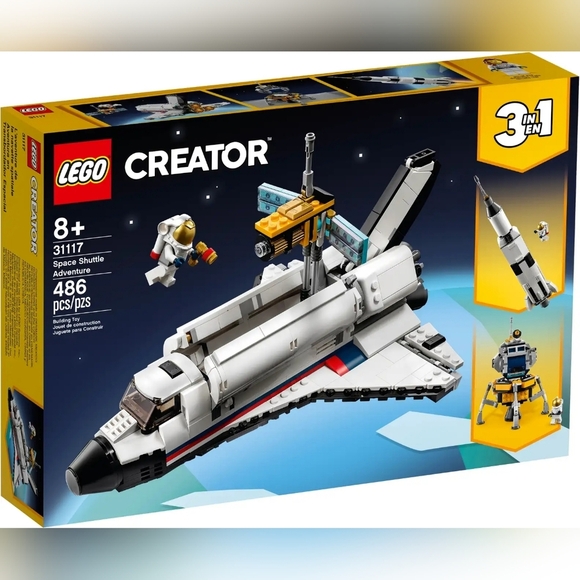 LEGO 3-in-1 Space Shuttle Adventure Set - Black, White, Gray RETIRED SET - Picture 4 of 12